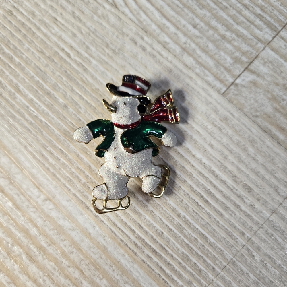 Vintage Christmas Polar Bear Brooch